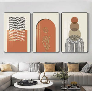 40*60cm*3pcsภาพวาดภาพวาดพืชสีเขียวนามธรรมสมัยใหม่พื้นหลังโซฟาผนังพื้นหลังข้างเตียงร้านอาหารภาพวาดตกแต่งบ้านของขวัญขึ้นบ้านใหม่painting canvas