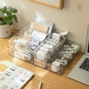 DXL Desktop Data Cable Storage Artifact Mobile Phone Charger Compartment Storage Box Charger Charging Cable Sorting Finishing Box Power Cord Winder