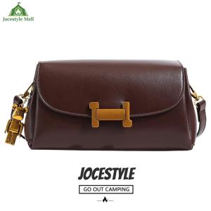 [Jocestyle Mall] Leather Retro Shoulder Bag for Women Adjustable Shoulder Strap Retro Style Crossbody Bag Solid Color Underarm Purse Clutch Purses for Work Travel