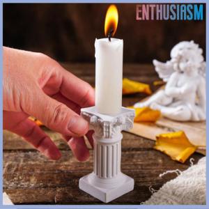【Enthusiasm】🌟🌟【Hot Sale】🎈 Roman Pillar Greek Column Statue Pedestal Candlestick Stand Figurine Sculpture Indoor Home Dinning Room Garden Scenery Decor