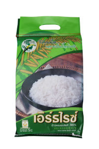 ข้าว หอมมะลิ แท้ ทุ่งกุลาร้องไห้ ตราเอิร์ธไรซ์ (EARTH RICE) ขนาด 5 กิโลกรัม ข้าวสาร คุณภาพ คัดพิเศษ เกรดส่งออก