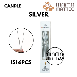 Lilin Spiral 1 Box isi 6pcs / Candle Lilin Ulir Ulang Tahun Dekorasi Kue BANDUNG