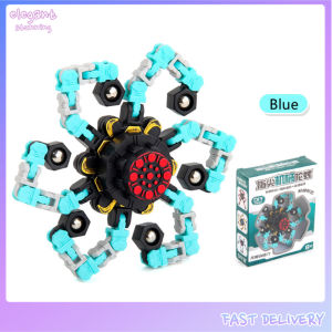 elegantstunning Deformable Stress Relief Toy Fingertip Spinner Toy Transformable Creative Mechanical Gyro Toy For Kids