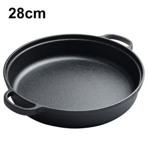[HOSPORT Official Mall]8.7/9.8/11/11.8 Inch Cast Iron Skillet with Double Handles Griddle Pre-Seasoned for Bread Baking Outdoor Cooking Camping
