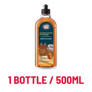 5in1 Wood Floor Cleaner Polish 500ml Antibacterial Shine Enhancer Long Lasting Fragrance Mildew Remover for Wood Tile Furniture Deep Cleaning Restores Shine