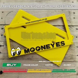 FRAME LICENSE PLAT CUSTOM JDM DAN USDM MOON EYES YELLOW 3