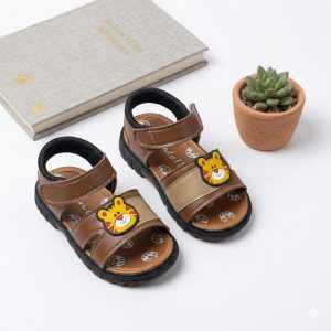 sendal anak laki laki sepatu sandal kulit sintetis bunyi cit cit usia 1-3 tahun model terkini