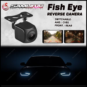 [ High Resolution] SAMURAIKATANA Night Vision Fish Eye Reverse Camera Waterproof 170" Degree Wide Angle AHD / CVBS / CCD Water Proof Rear View Parking Camera Car Cam HD 1080 1080P Full HD