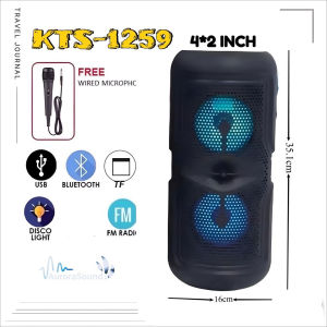 KTS-2308-2311-1259 Karaoke Bluetooth Speaker with Free Wireless Microphone