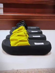 [Free Shipping] Thick-Soled Sandals For Women New Spring And Summer Styles Perfect With Dresses Casual Pleated Beach Sandals Roman-Style One-Strap Sandals