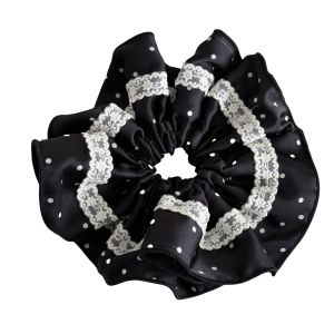 Scrunchie Kain Motif Polkadot / Ikat Rambut Premium / Aksesoris Rambut Wanita Fashion