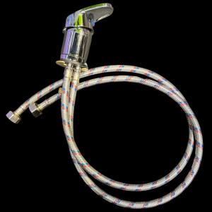 Hot Cold Pipe Hose Bathroom Salon basin pipe hose Hot & Cold open close 80cm Basin Faucet