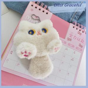 Ditur Cartoon Cute Cat Plush Toy Doll Keychain Fluffy Soft Stuffed Toy Backpack Bag Pendant Keyring Gift For Kids Girlfriend
