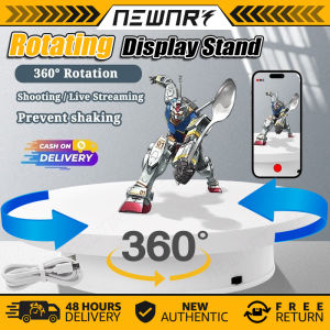 Rotating Turntable Electric Display Stand 360° Rotation Turntable Platform Motorized Display Stand Adjustable Speed battery operated rechargeable  Cake Toy Cosmetic Shoe Stand Display 20cm/14cm Live broadcast tool