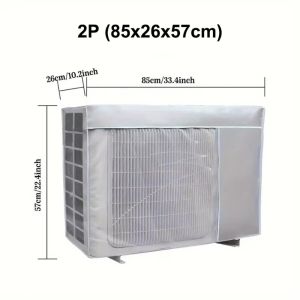 PURETEN Multisize Air Conditioner Cover Silver Dustproof Air Conditioner Protective Air Conditioner Heat-insulating Outdoor