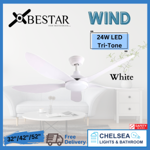 Yes Basic Install Bestar Wind DC Silent Motor Ceiling Fan 24W Led Light 32/42/52in - local seller