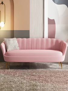 SUICHENG Nordic Double Sofa Light Luxury Bedroom Clothing Store Living Room Three People