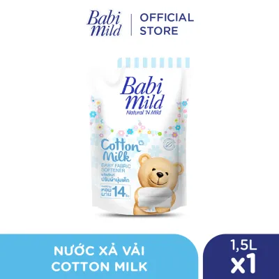 Nước Xả Dịu Nhẹ Cho Bé Babi Mild Cotton Milk 1500ml/túi