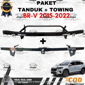 PAKET LENGKAP TANDUK DEPAN + TOWING BELAKANG BESI ARB BR-V 2015-2021