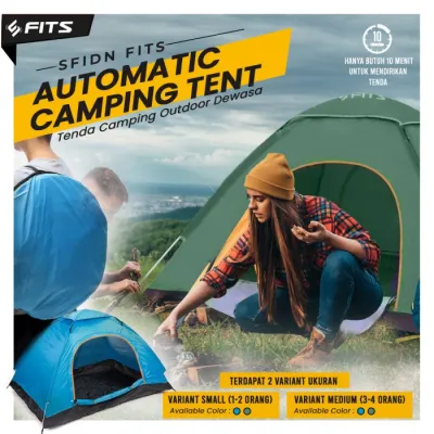 SFIDN FITS Automatic Camping Tent | Tenda Camping Outdoor Pantai