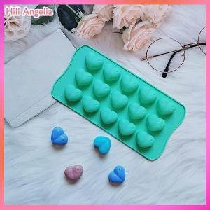 [Hill Angelia] 1Pc 15 Hole Three-dimensional Heart-shaped Silicone Mold DIY Chocolate Ice Grid Mousse Mold Soft Candy Baking Mold