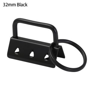 UUMIR 5Pcs Webbing Bag Wristlets Supplies Hand Craft Tail Clip Cotton Tail Clip With Key Rings Key Fob Hardware Wristlet Keychain Making