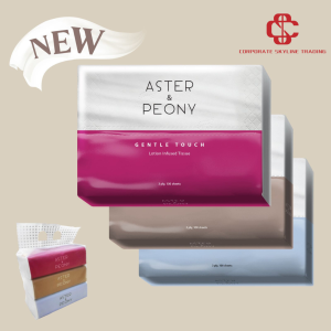 ASTER & PEONY GENTLE TOUCH TISSUE 3 PLY 100"S BUNDLE PACK