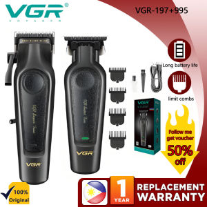 VGR V-197&995 Professional Cordless Hair Trimmer with Flexible Head and Wet & Dry Operation