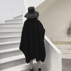 New Yunnan Tourism Ethnic Style Shawl Outer Match Cloak Versatile Double-Sided Pure Color Warm Keeping Scarf Womens Cloak Thickened