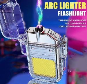Korek Api Elektrik Portabel Waterproof dengan Senter LED dan Mode Penerangan Multi-Mode