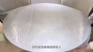 Disposable Table Cover Set 10Pcs Thick Waterproof Plastic Table Cloth Elastic Cuff For Party