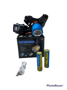 Headlamp 2in1 Leds White & Yellow light Headlamp Head Lamp Torch Zoom Head Lamp Frontal Headlight With Usb Cable double batteries
