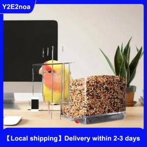 【Local shipping】 Large Capacity Bird Feeder Box Anti-Splash Bird Food Dispenser Durable Parrot Feeding Box For Small Medium Birds