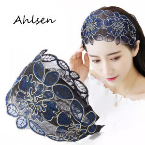 Vintage For Women Flower Toothed Floral Printed Broadside Hair Bands Headband Head Hoop Hair Accessories