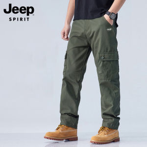 JEEP SPIRIT Quần Nam Quần Túi Hộp Cotton Ngoại Cỡ Quần Ống Đứng Dáng Rộng Quần Nhiều Túi Mỏng
