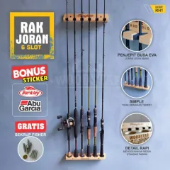 FISHING ROD HANGER FISHING POLE HOLDER WALL RAK LETAK PANCING JIMAT RUANG