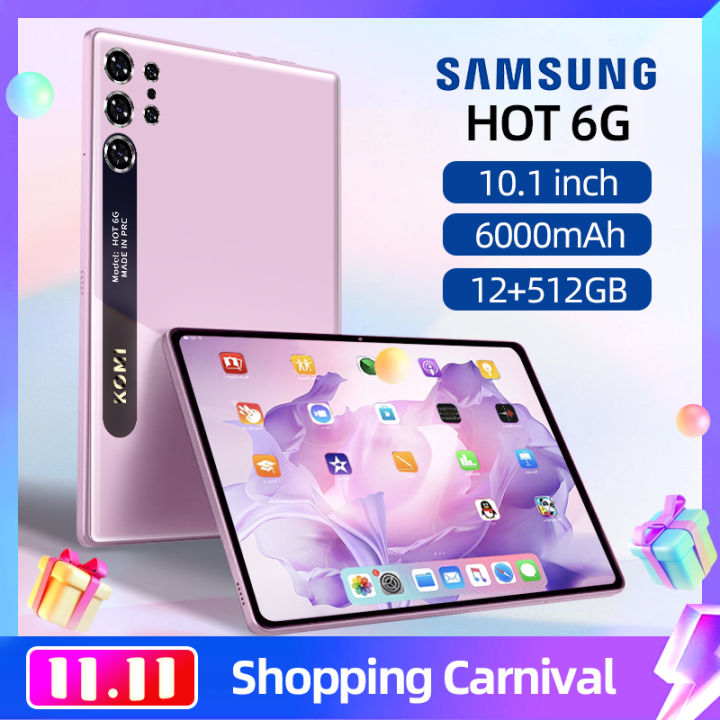 Samsung Tab HOT 6G Android 5G/Wi-Fi Tablet 8GB+256GB 10.1" Screen Display With SIM Card Slot 6000mAh Battery