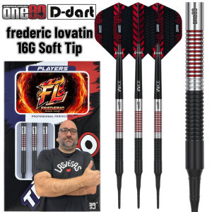 ONE80 SOFT TIP DART - 16G Frederic Lovatin 90% Tungsten Soft Darts (DART ARROW LEMBUT)
