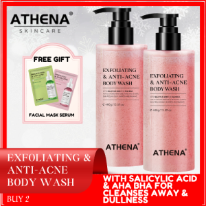 ATHENA BUY 2 Exfoliating & Anti-Acne Body Wash Salicylic Acid AHA BHA Inspired by luxurious scent