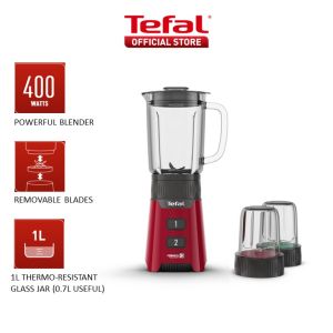 Tefal Minimix Glass Personal Blender BL1685 – 400W 700ml removable Powelix blades 2 speeds mini chopper & grinder
