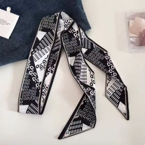 WISHAHA 1406cm Long Narrow Scarf Fashion Accessories Multi-Function Thin Scarf  Decorative Bag Tie Decoration For Women Gift