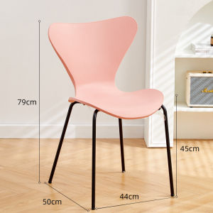 LZD  Nordic Dining Chair Plastic Chair Home Modern Simple Leisure Negotiation Desk Chair Stool Backrest Internet Celebrity Makeup Chair