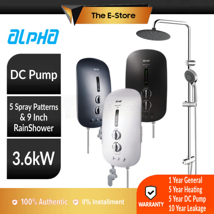 Alpha SMART 18i Plus RainShower Instant Water Heater with DC Pump