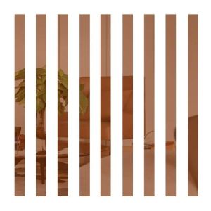 168 Home Decore Striped Design Mirror Stickers Self Adhesive Removable Acrylic Mirror Sheets Wall Decals