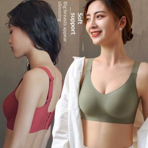 IQAngel mềm hỗ trợ dây miễn phí Áo ngực cho phụ nữ thoải mái không đường viền với thang máy và bên làm mịn hoàn hảo cho giấc ngủ và mặc hàng ngày