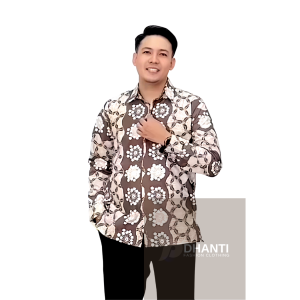 Dhanti Batik Couple Wanita Pria Lengan Panjang Kembang Api M-L-XL-2XL-3XL-5XL
