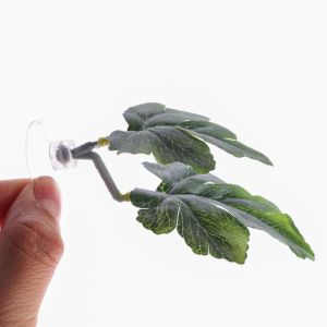 VB45D Plastic Betta Fish Rest Leaf Creative with Suction Cups Artificial Plants Aquariums Decor Simulated Fish Leaf Fish Tank