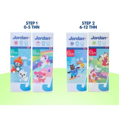 JORDAN Toothpaste Pasta Gigi Odol Bayi Anak Step1 Step 2 / Pasta Gigi Bayi dan Anak