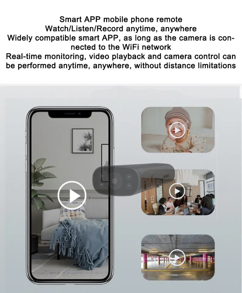 BISA COD) Spy Camera Mini Wifi Camera FHD 2MP Kamera Cctv Mini