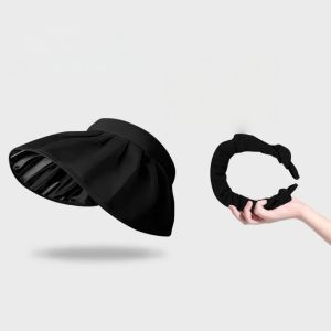 Topi Visor Wanita Anti Uv Lipat Topi Pantai Topi Olahraga Outdoor Bisa Jadi Headband Topi Perlindungan
